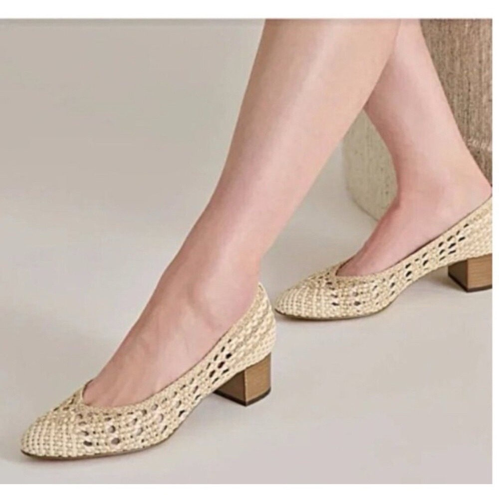 New! Dolce Vita lula ivory multi woven raffia Size 7